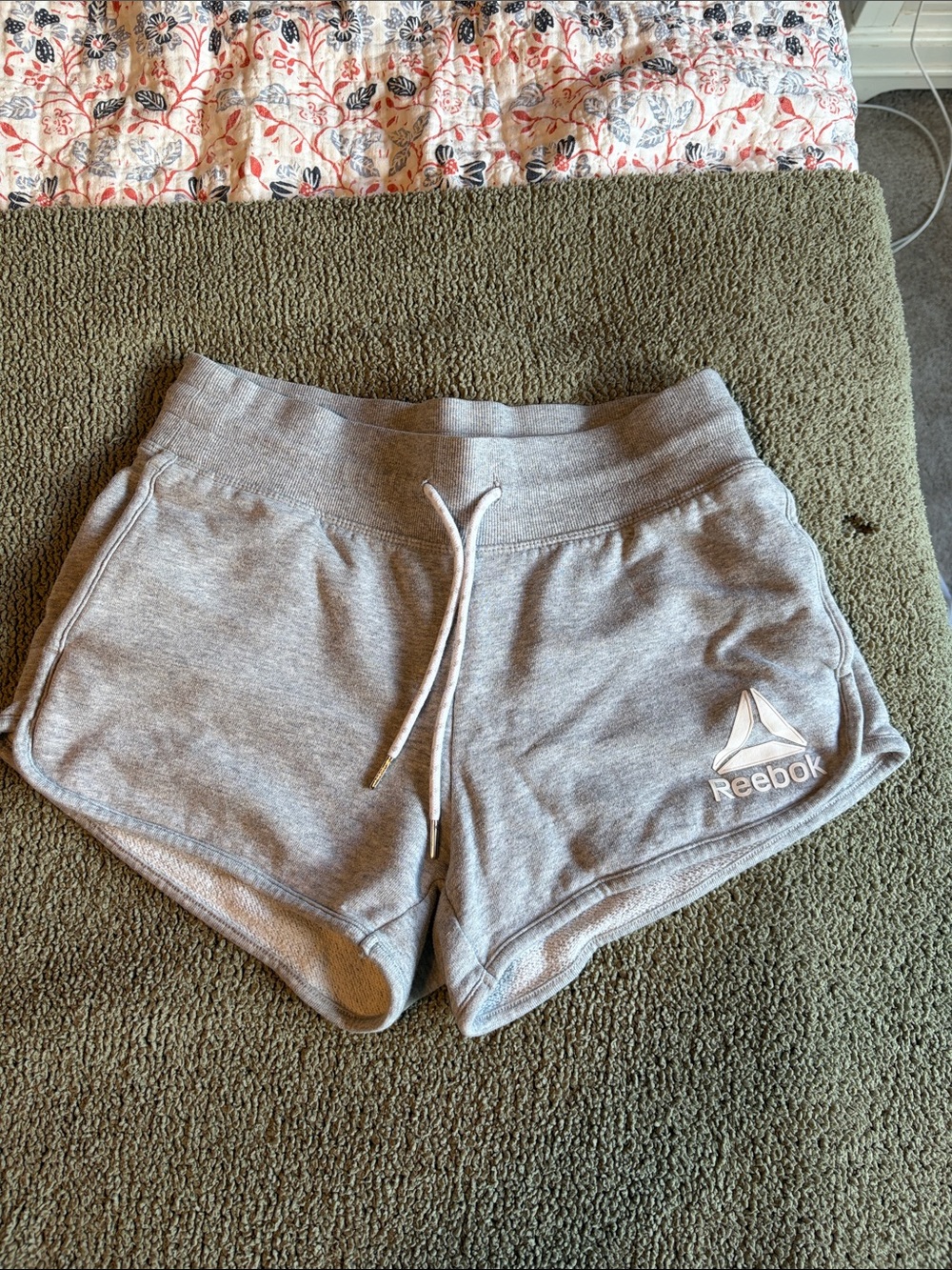 Reebok Light Gray Women's Athletic Drawstring Shorts